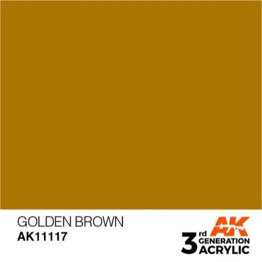 AK Interactive AK11117 Golden Brown Acrylic Paint 17ml (3rd Generation)